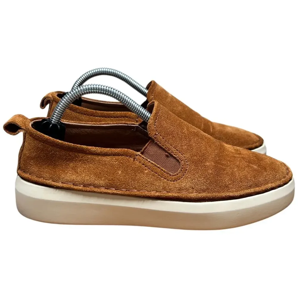 FRYE Ivy Women’s Size 6 Casual Sneaker Cognac Suede Leather Slip On Comfort